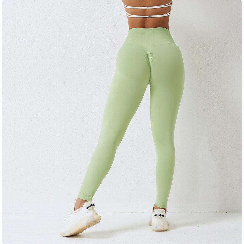 Yoga Legging Manufacturer - Plus Size Women Seamless High Waist Scrunch Butt Lift