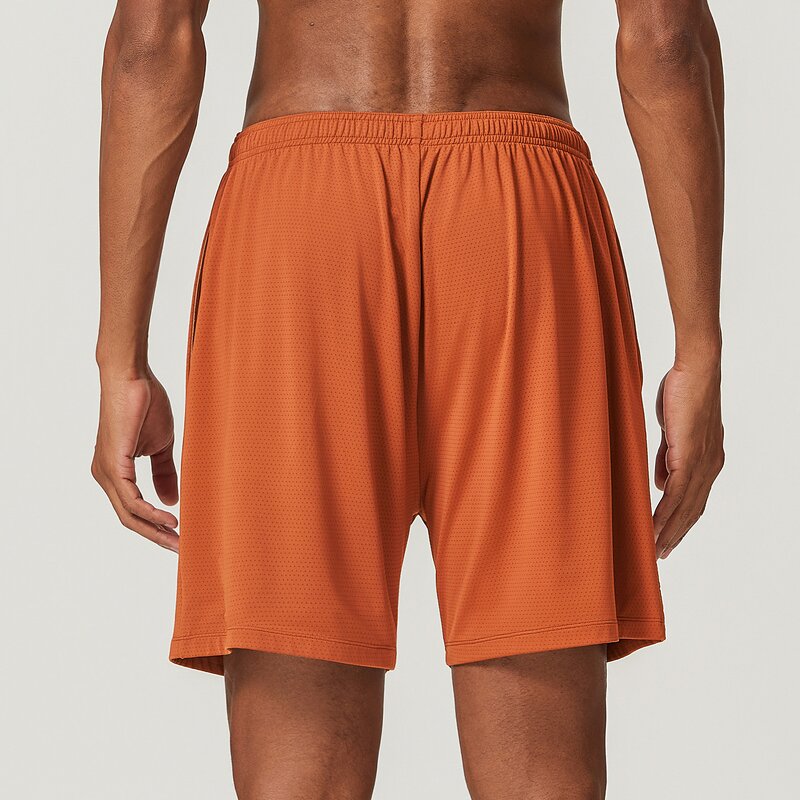 Sports Shorts Manufacturer - Men's Drawstring Solid Color Mid-Rise Double-Layer for Jogging