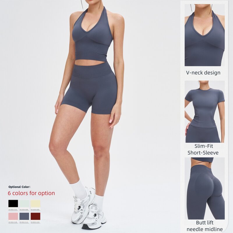 Yoga Set Manufacturer - Seamless Knitted Sports Bra & Leggings for Women