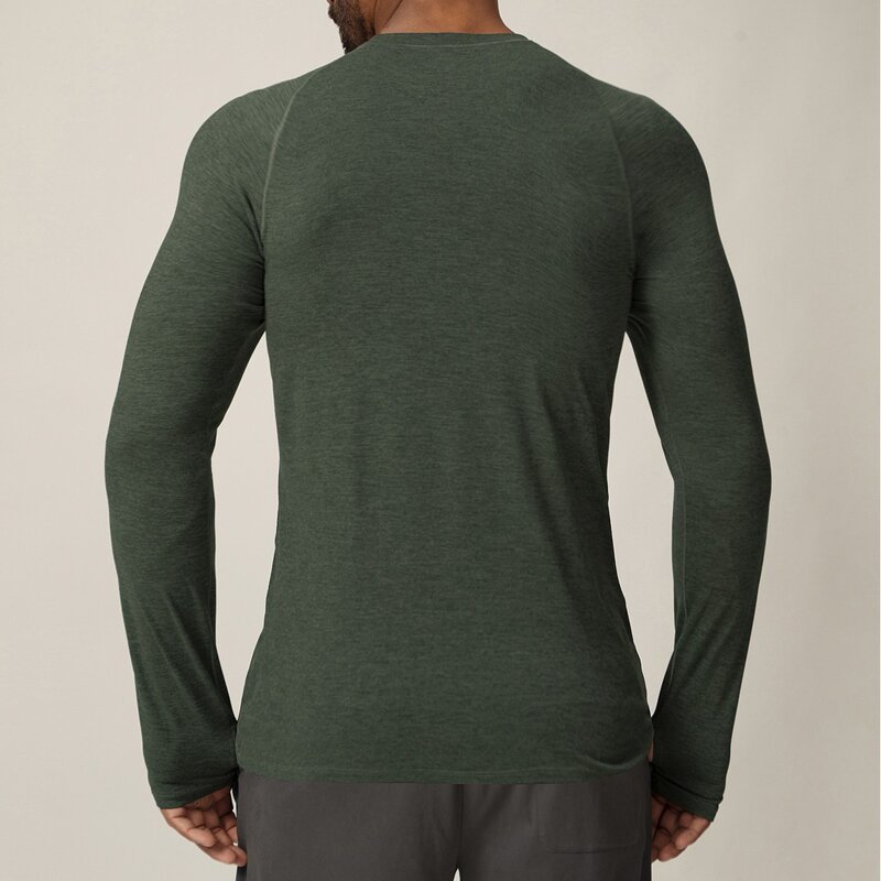 Running Shirt Manufacturer - New Slim-Fit with Thumb Hole Soft Elastic Fabric Men's