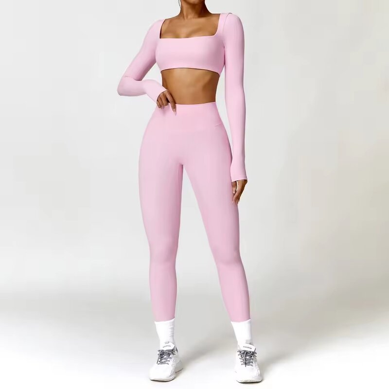 Yoga Set Manufacturer - Nude Feeling Tight 4-Way Stretch High Waist Two-Piece