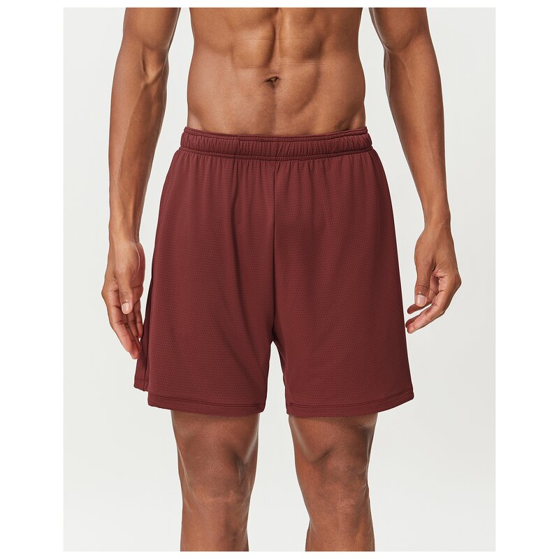 Sports Shorts Manufacturer - Men's Drawstring Solid Color Mid-Rise Double-Layer for Jogging