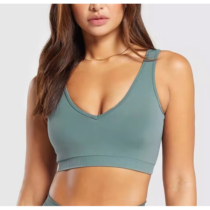 Sports Bra Manufacturer - U-Neck Collar Design with Pads U Shape Back