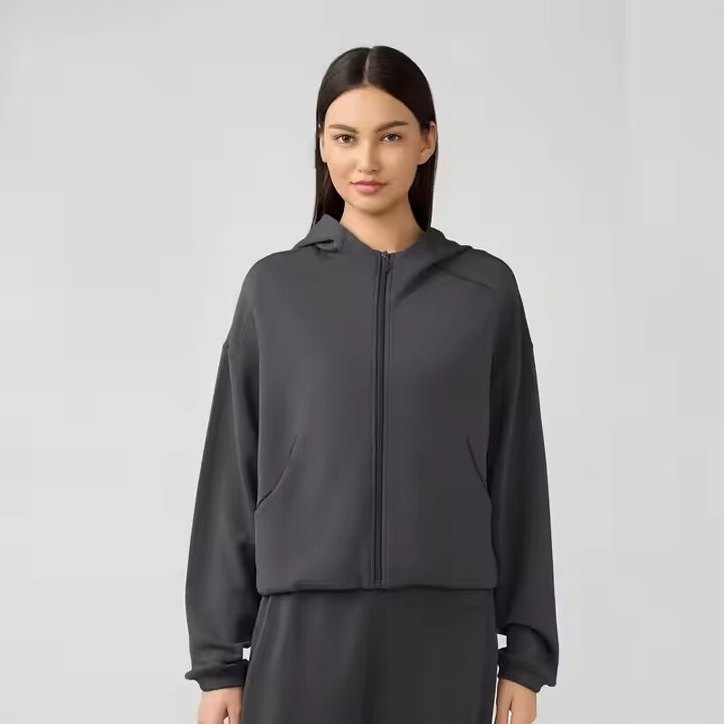 Sports Top Manufacturer - Hooded Zipper Cardigan Loose Casual Hoodie for Autumn Winter