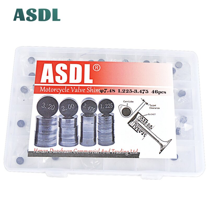 Valve Shim Gasket Kit Manufacturer - 46pcs 7.48mm for Honda Suzuki Yamaha Kawasaki