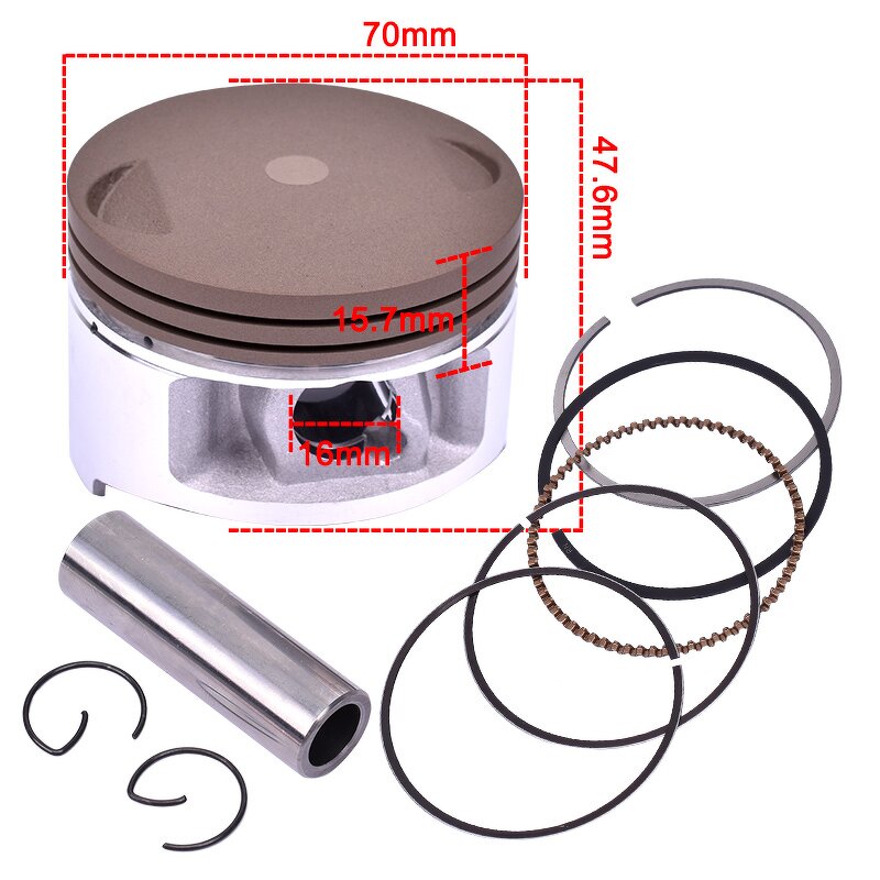 Motorcycle Piston Manufacturer - 225CC XT225 DIA70mm-70.75mm Pin16mm 5HO Piston