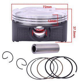 Motorcycle Piston Manufacturer - 200CC DIA72mm Pin17mm for KTM 200 Crank Mechanism