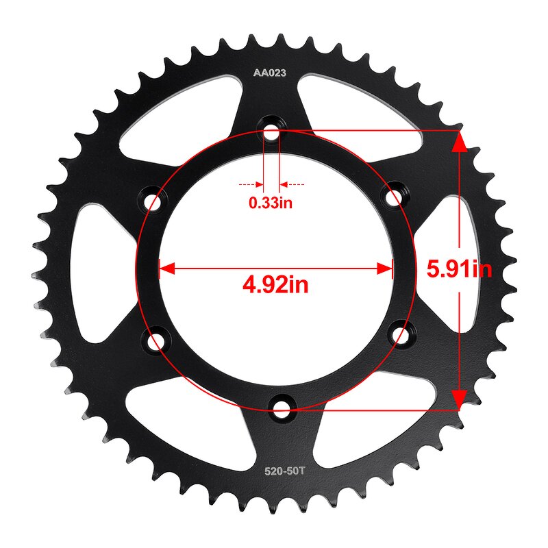 Motorcycle Rear Sprocket Manufacturer - 520-50T Custom for Gas 300EC Husaberg TE125