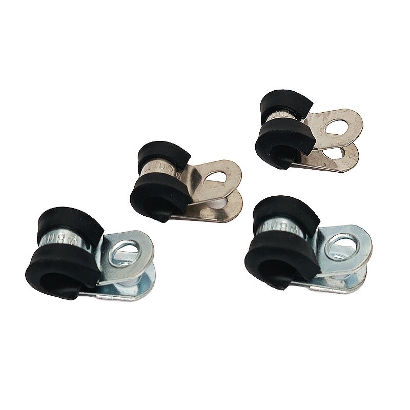 Hose Clamp Manufacturer - 10mm Size Stainless Steel 304 Shock-absorbing P Type Rubber