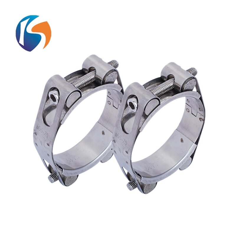 Hose Clamps Manufacturer - European Type Heavy Duty 55-65 mm Double Bolts Inch Measurement