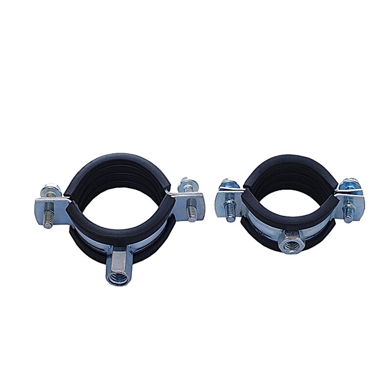 Pipe Clamp Manufacturer - Factory Price 1 Inch Galvanized Iron Separate with Rubber