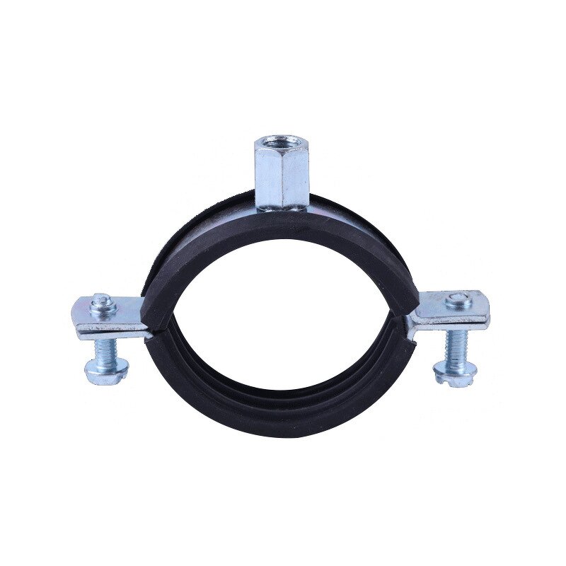 Pipe Clamp Manufacturer - Factory Price 1 Inch Galvanized Iron Separate with Rubber