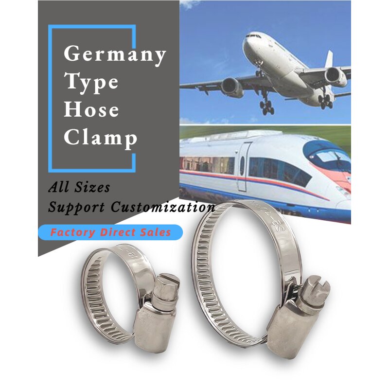 Hose Clamps Manufacturer - Size 10 3/4"-1-1/8" Embossed Stainless Steel Metal Measure in Inches