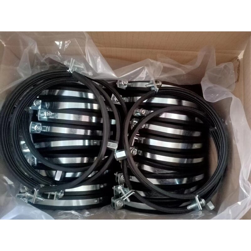 Pipe Clamp Manufacturer - Galvanized Steel Zinc Plated Two Screw with EPDM Rubber Lined