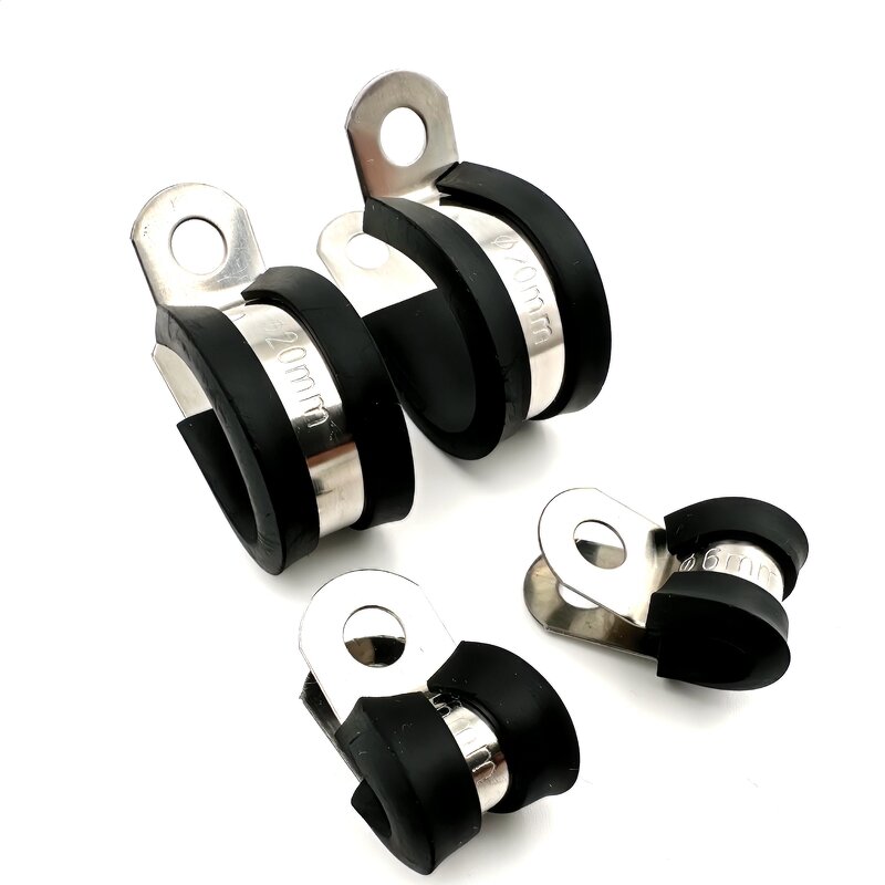 Pipe Clamp Manufacturer - Anti-corrosion Wear-resistant Stainless Steel 304 P Type Rubber