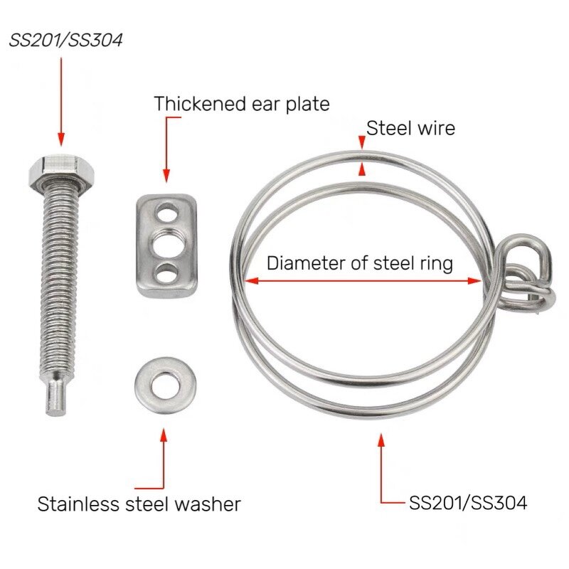 Hose Clamp Manufacturer - Tianjin Customized High Quality Adjustable Double Wire