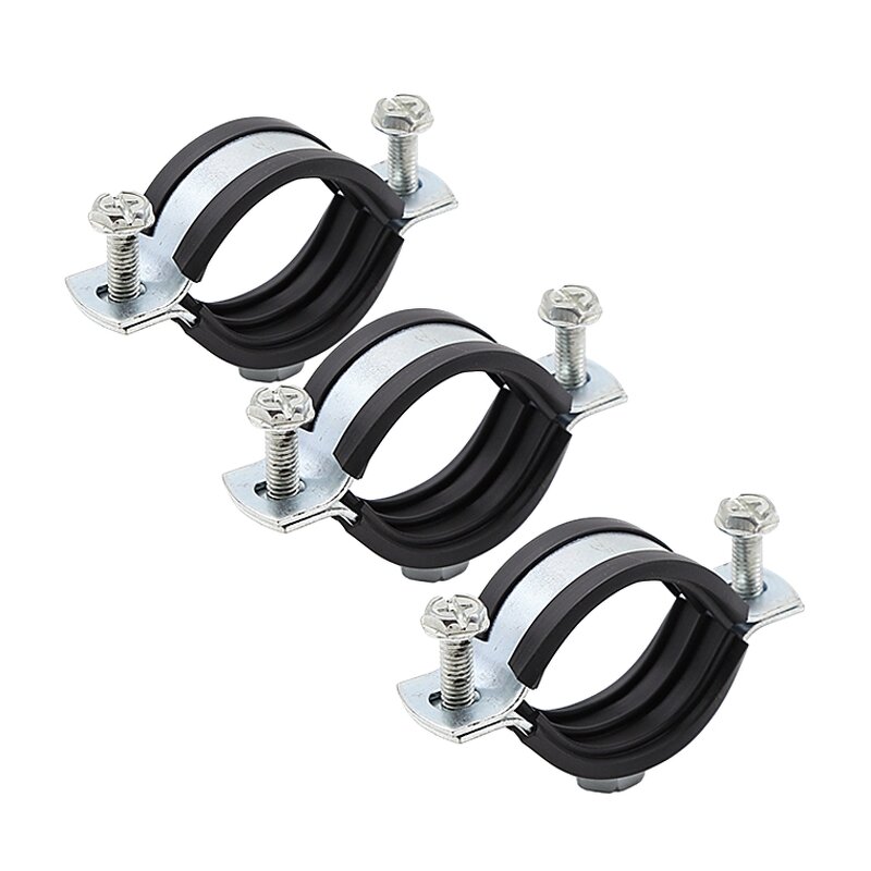 Pipe Clamp Manufacturer - Tianjin Customizable Double Screw Hanger Loop Galvanized Iron with Rubber