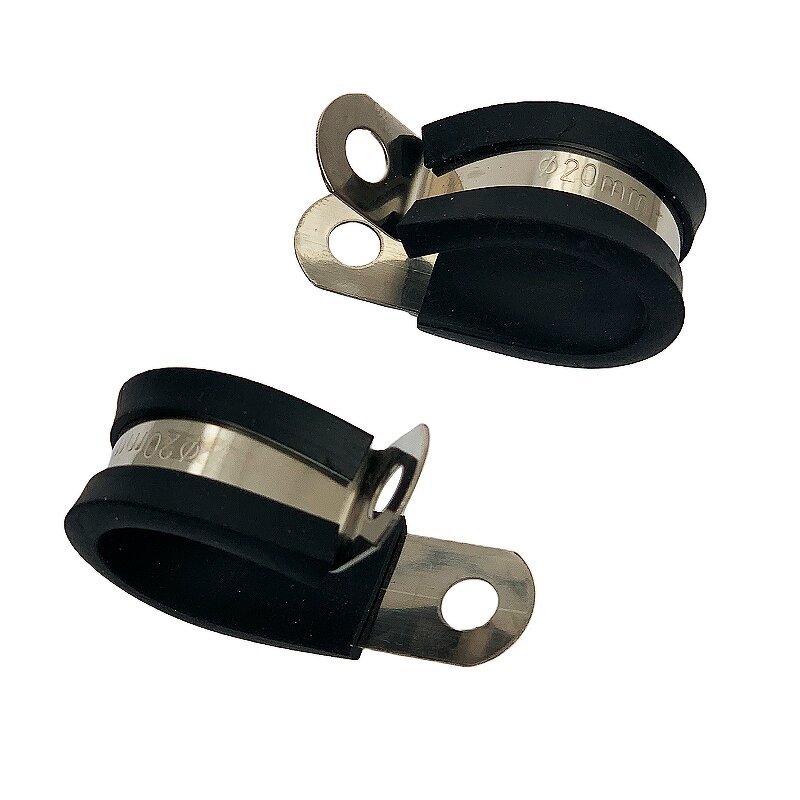Hose Clamp Manufacturer - EPDM Rubber Lined P Clip for Fuel Pipe