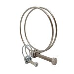 Double wire hose clamp