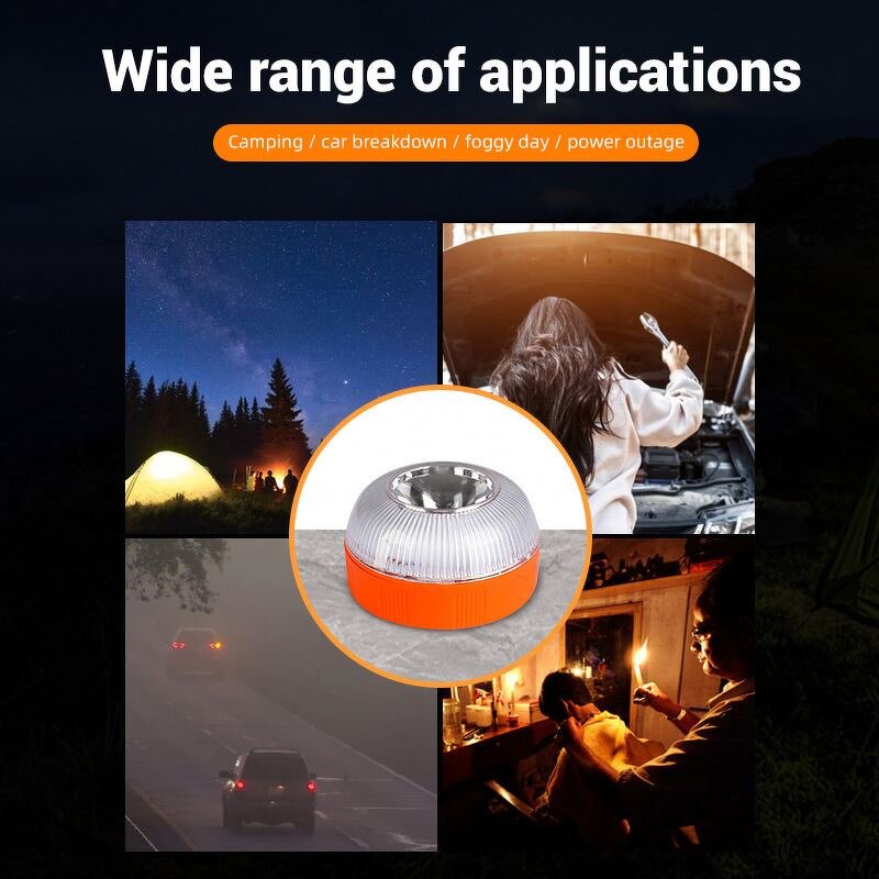 Emergency Strobe Light Manufacturer - V16 LED IP65 USB Fast Charging Car Warning