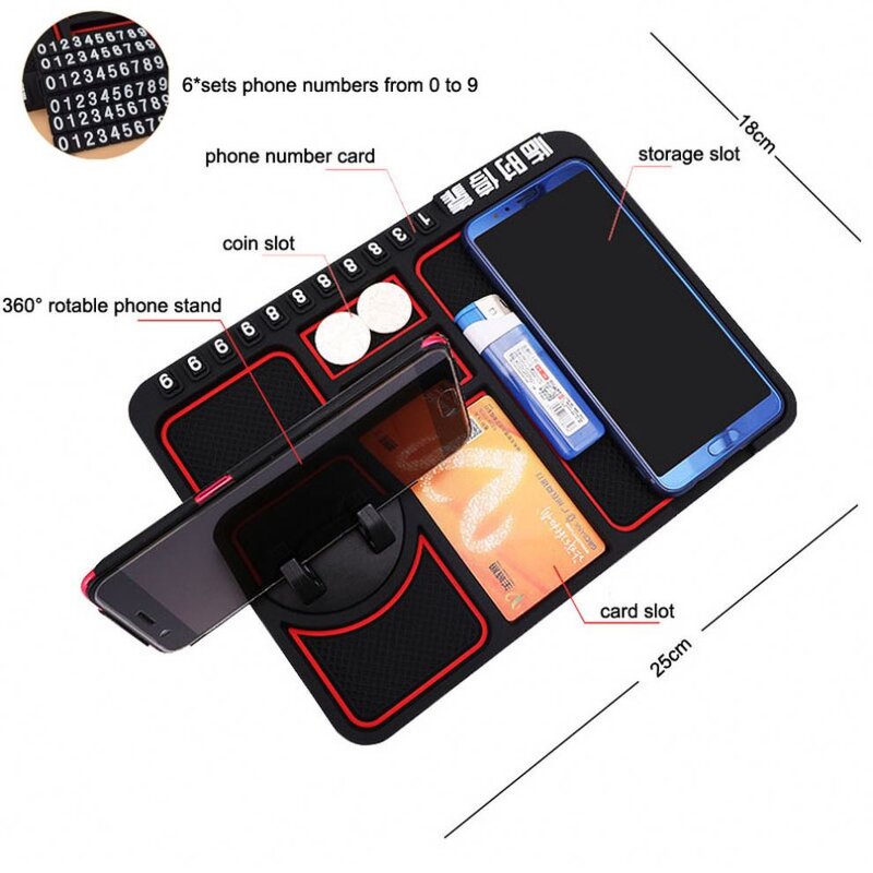 Anti-Slip Mat Manufacturer - Multi-Functional Silicone Car Dashboard Phone Holder