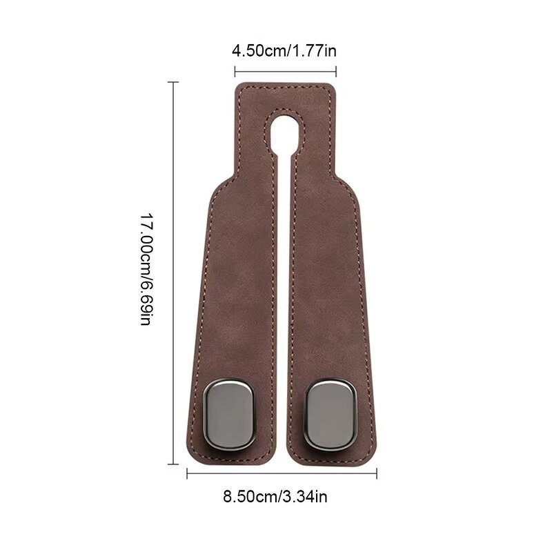 Car Headrest Hook Manufacturer - 2 in 1 Suede Alloy Dual Hook Rear Seat Storage