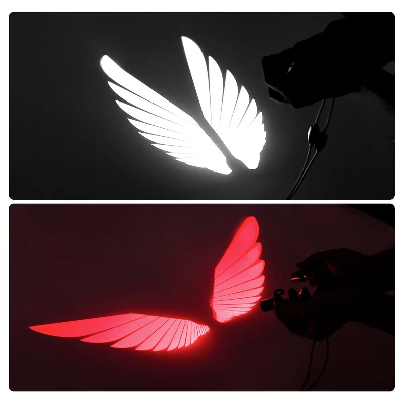 Motorcycle Light Manufacturer - 2Pcs Angel Wings Laser 9-36V Welcome Projection