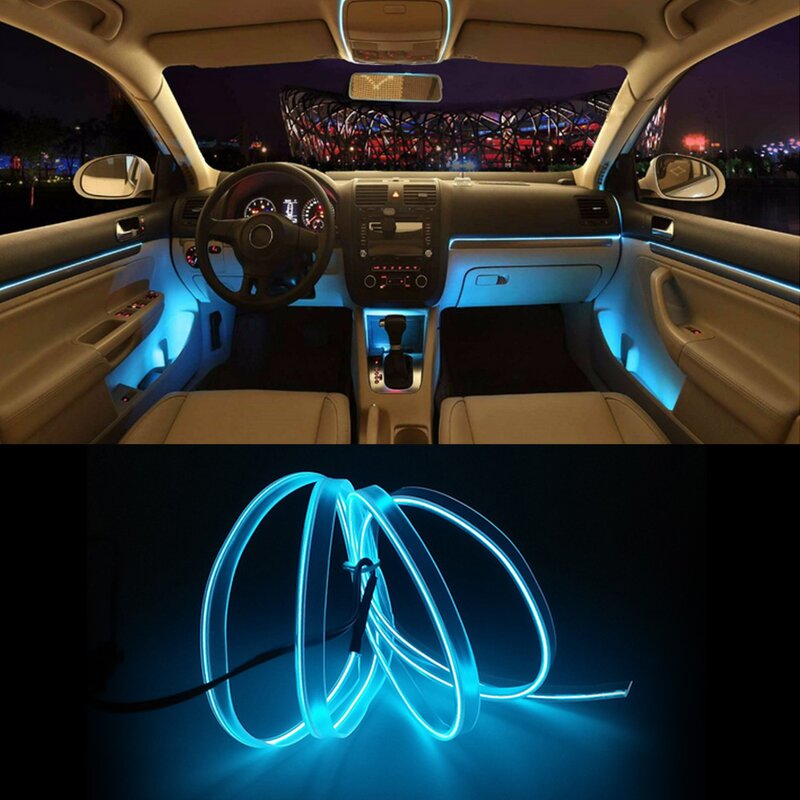 LED Light Strip Manufacturer - 5M Blue Neon Cold Line Car Door Interior Ambient