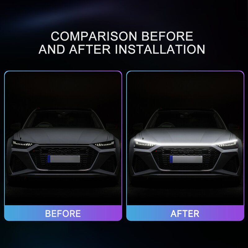 Car Hood Light Manufacturer - 12V LED Dynamic DRL Turn Signal Scan Starting Ambient