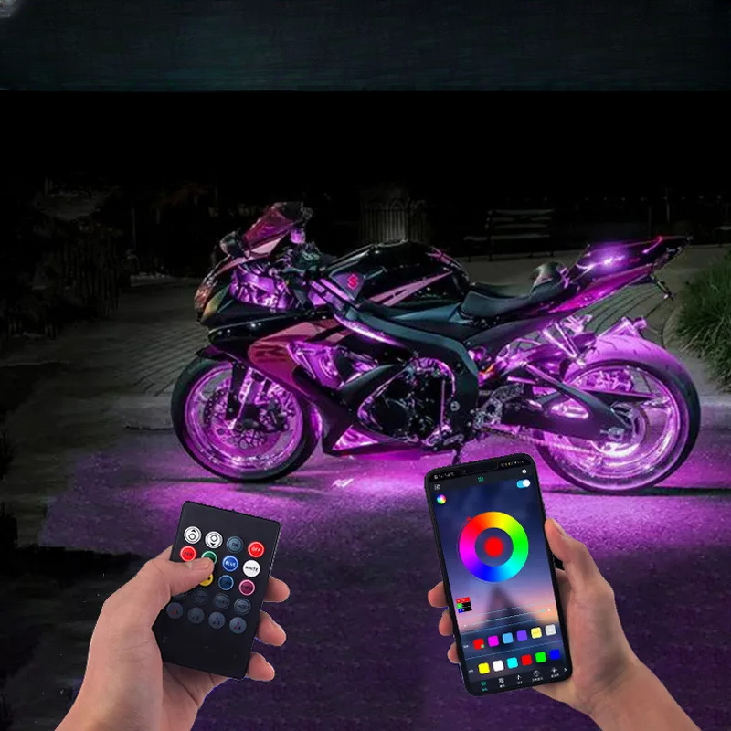 Motorcycle Light Strip Manufacturer - RGB APP Remote 12V Sound Control Waterproof