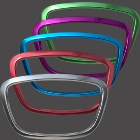 Steering Wheel Trim Manufacturer - Chrome Emblem for Audi A3 A4 A5 A6 Q5 Q7