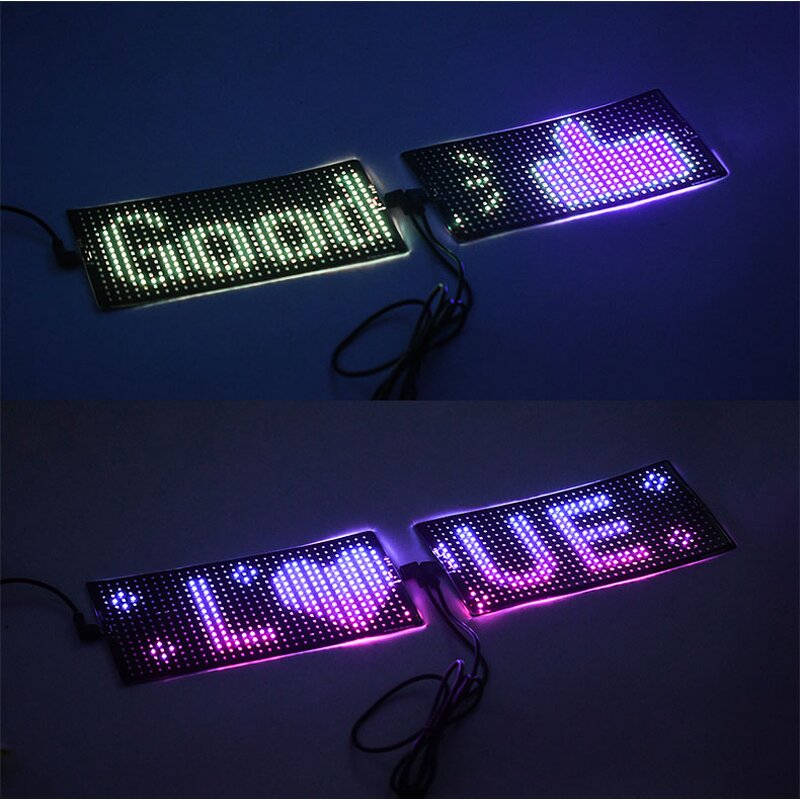 LED Matrix Panel Manufacturer - 2 in 1 APP Remote 12V USB Foldable Car Devil Eye