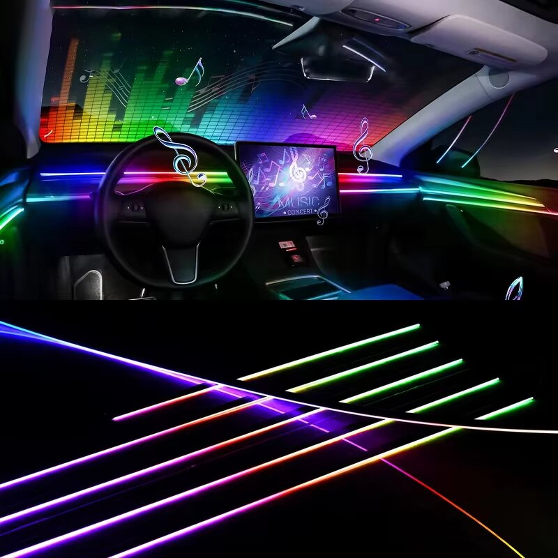 Ambient Light Strip Manufacturer - Full Color Streamer RGB APP Control Car Interior