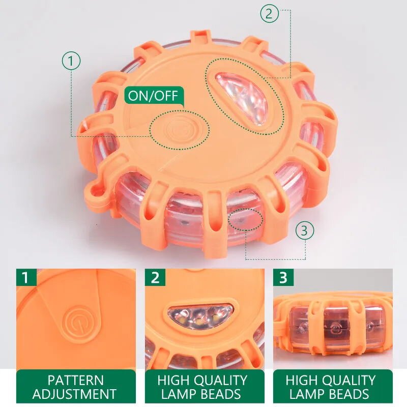 Warning Light Manufacturer - Magnetic Multi-Pattern LED Strobe Flashing Car Beacon