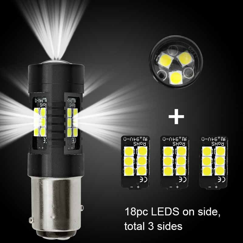 1156 BA15S P21W LED BAU15S PY21W BAY15D LED Bulb 1157 P21/5W R5W Canbus 3030 21 SMD Auto Reverse Lamp Turn Signal Light 12V