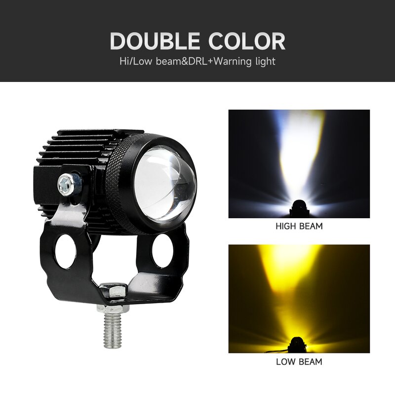 Motorcycle Headlight Manufacturer - 7 Inch RGB Angel Ring Skull LED DRL Projector