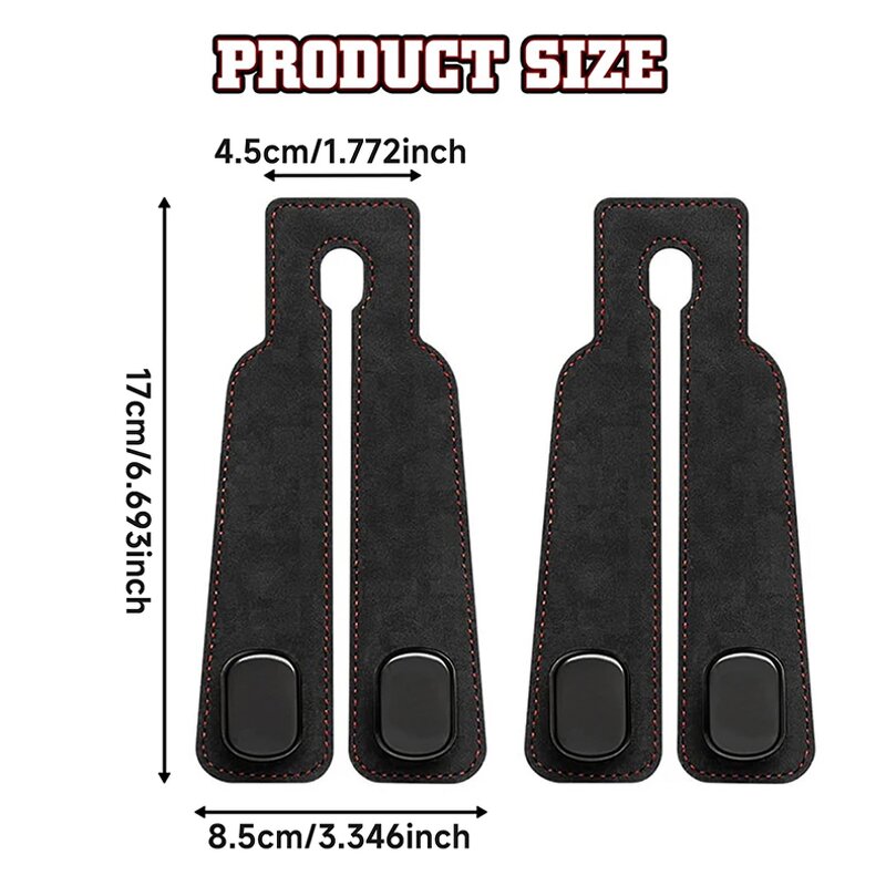 Headrest Hook Manufacturer - 2-in-1 Soft Leather ABS Wallet Pouch Car Organizer