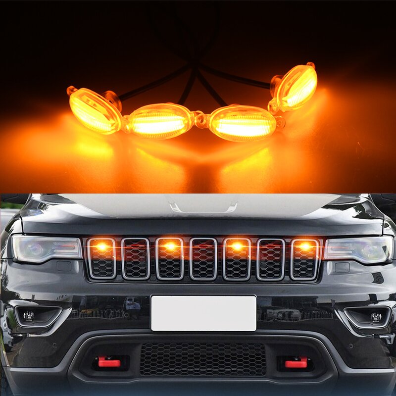 Eagle Eye Light Manufacturer - 12V 4/6 SMD 3030 LED Car Front Grille Amber