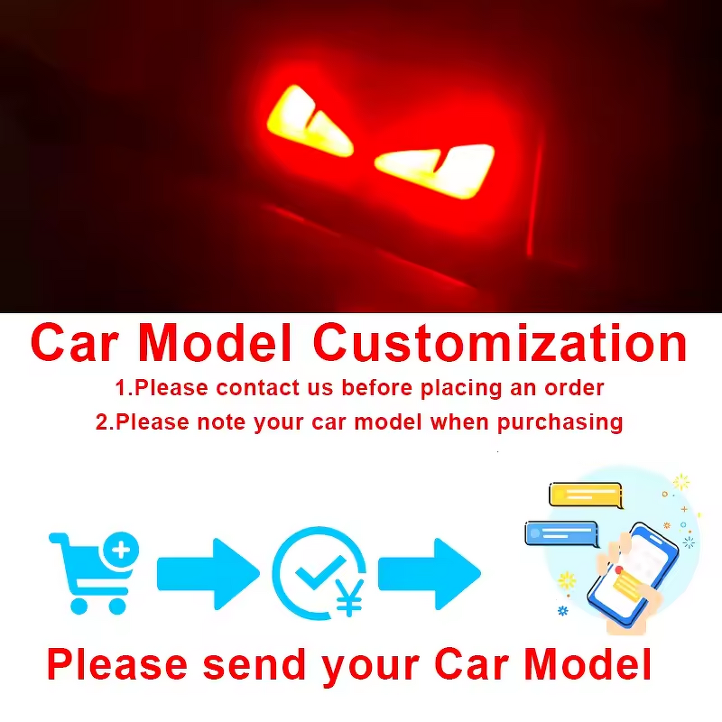 Brake Light Sticker Manufacturer - Custom Demon Eyes for Changan Lumin Auto Warning