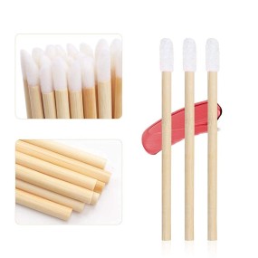 Wooden Lip Brush Factory - OEM Disposable Bamboo Makeup Brush Applicator
