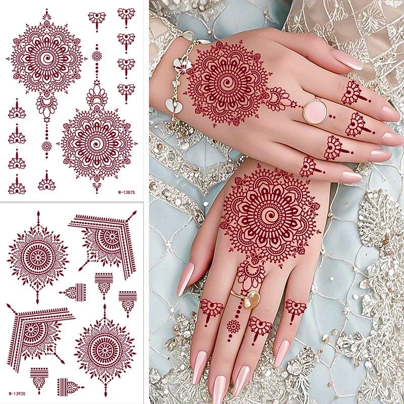 Henna Tattoo Stencils Manufacturer - OEM Indian Arabian Glitter Airbrush Tattoo