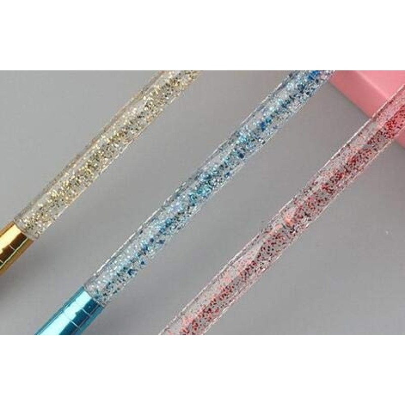 Lip Brush Supplier - OEM Aluminum Tube Acrylic Handle Sequin Brush
