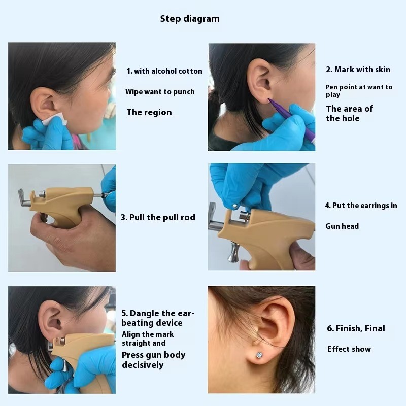 Ear Piercing Tool Supplier - OEM Stainless Steel Reusable Screw Gun Instrument