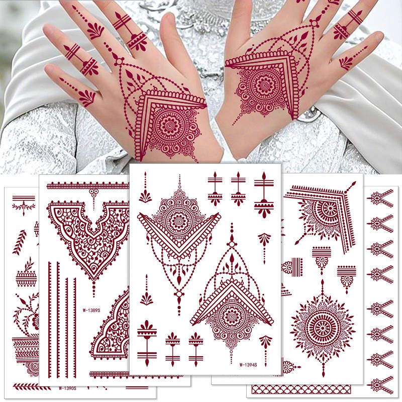 Henna Tattoo Stencils Manufacturer - OEM Indian Arabian Glitter Airbrush Tattoo