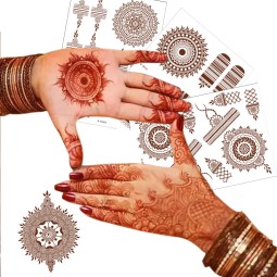 Henna Tattoo Sticker Manufacturer - OEM Indian Style Lace Pattern Temporary Tattoo