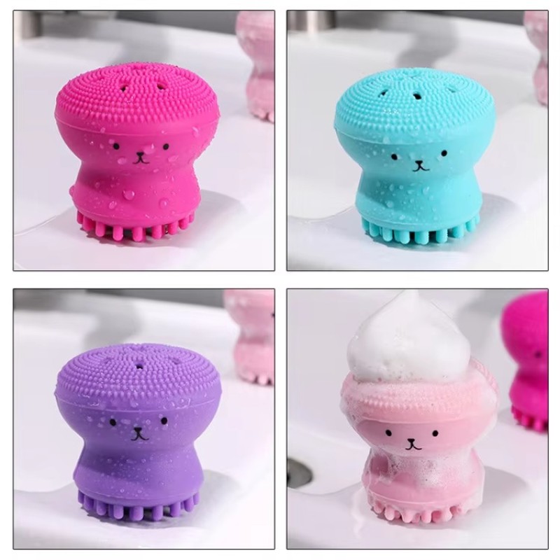 Makeup Remover Brush Factory - OEM Octopus Silicone Facial Cleanser Brush