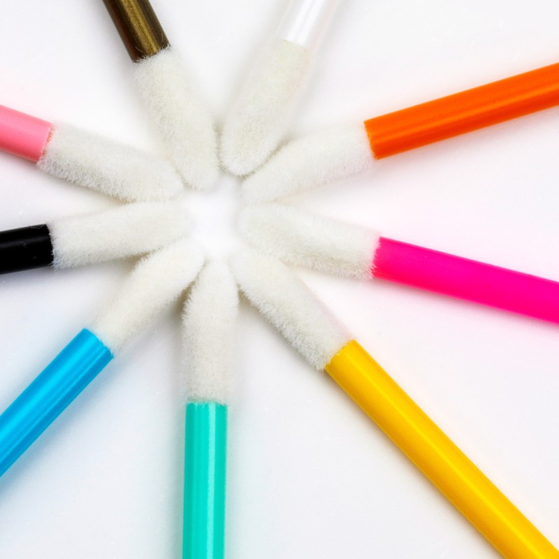 Custom Lip Brush Supplier - OEM Plastic Hollow Handle Gloss Tool Applicator