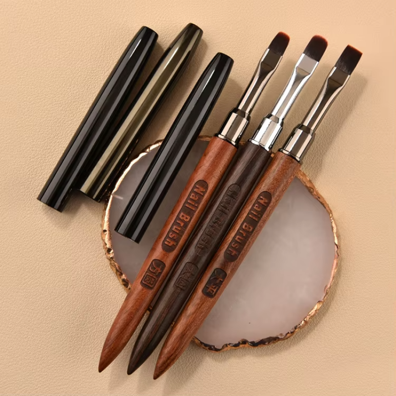 Nail Art Brushes Factory - OEM Salon Personalised Ombre Wood Rounds Brush