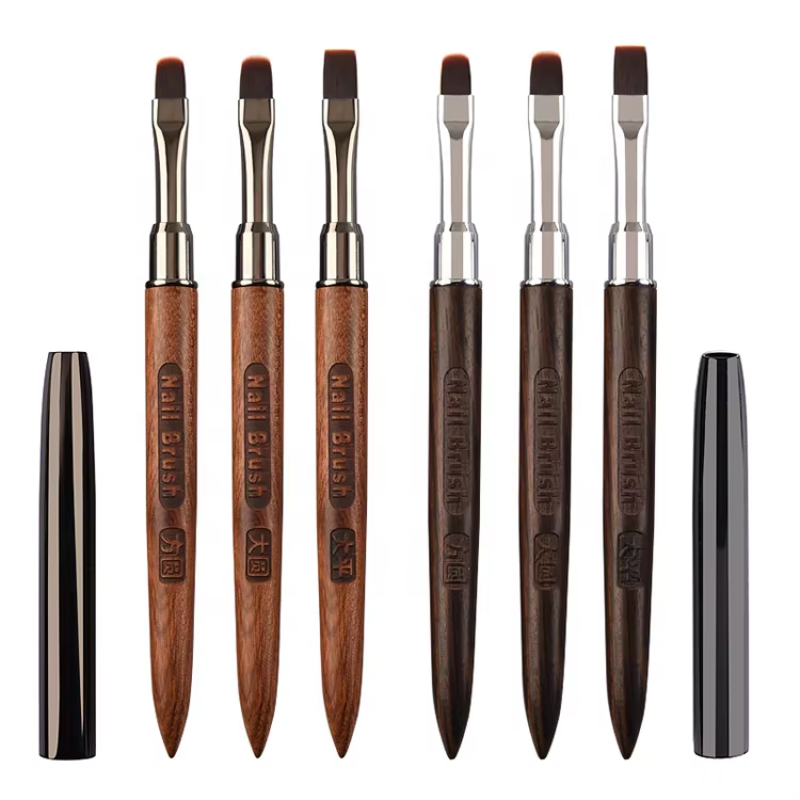 Nail Art Brushes Factory - OEM Salon Personalised Ombre Wood Rounds Brush