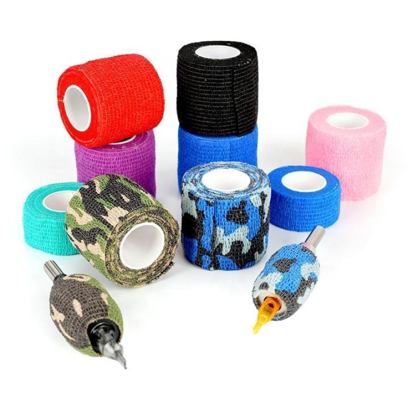 Customized Tattoo Tape Factory - OEM Elastic Sports Cover Bandage Grip Wrap